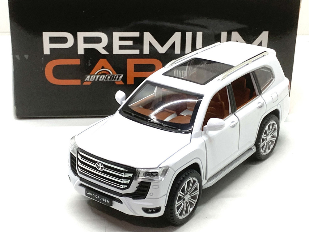 Машина Автосвит Toyota Highlander инерционная открываются двери капот багажник 21см Білий (AP-2024) Чернігів - фото 2