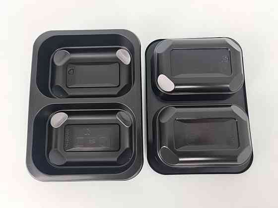 Ланч бокс T-2 187/137/37 черный PP PL (25 шт) Харьков