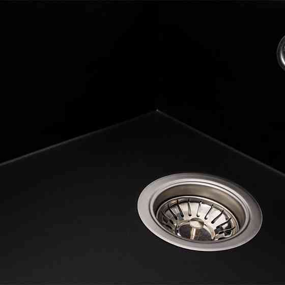 VALESO Гранітна мийка для кухні VALESO AZURIT 7950 матова Чорна Коломия