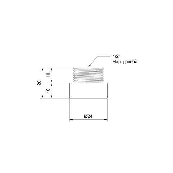 Подовжувач Thermo Alliance Standart 10х1/2" хром SD1301510 Київ