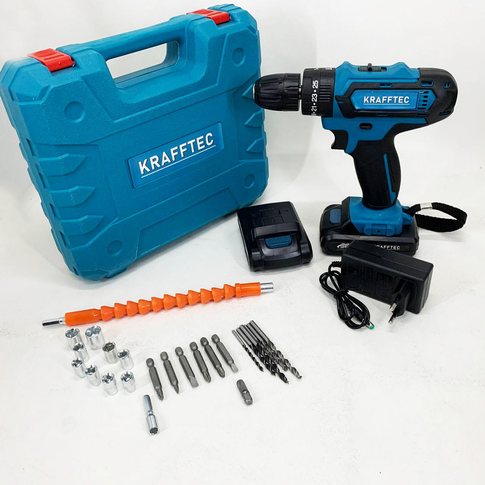 Шуруповерт з різними насадками та пристосуваннями, Акумуляторний шуруповерт з насадками в кейсі BC-15 Львів - фото 9