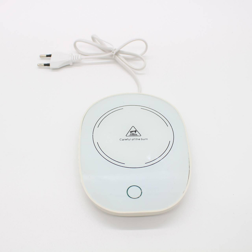 Чашка 400мл на підставці з підігрівом до +55 °С, Біла / Чашка керамічна з ложкою / Кружка з підігрівом Київ - фото 7