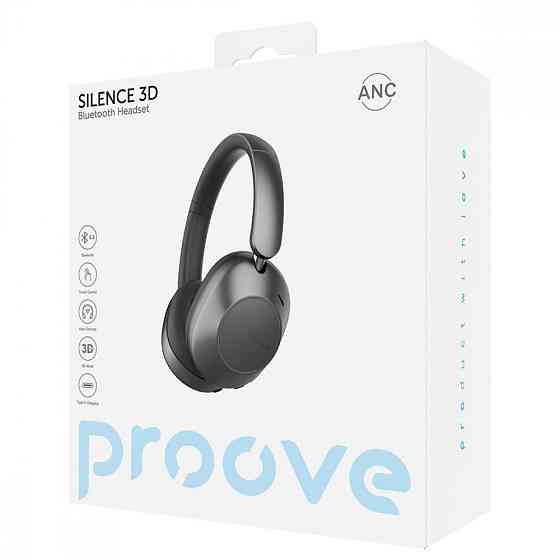 Бездротові навушники Proove Silence 3D with ANC світло-сірі Львів