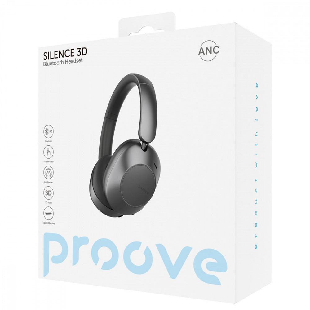 Бездротові навушники Proove Silence 3D with ANC світло-сірі Львів - фото 2