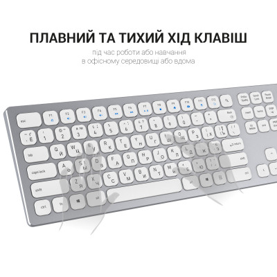 Клавіатура OfficePro SK1550 Wireless White (SK1550W) Вінниця - фото 3