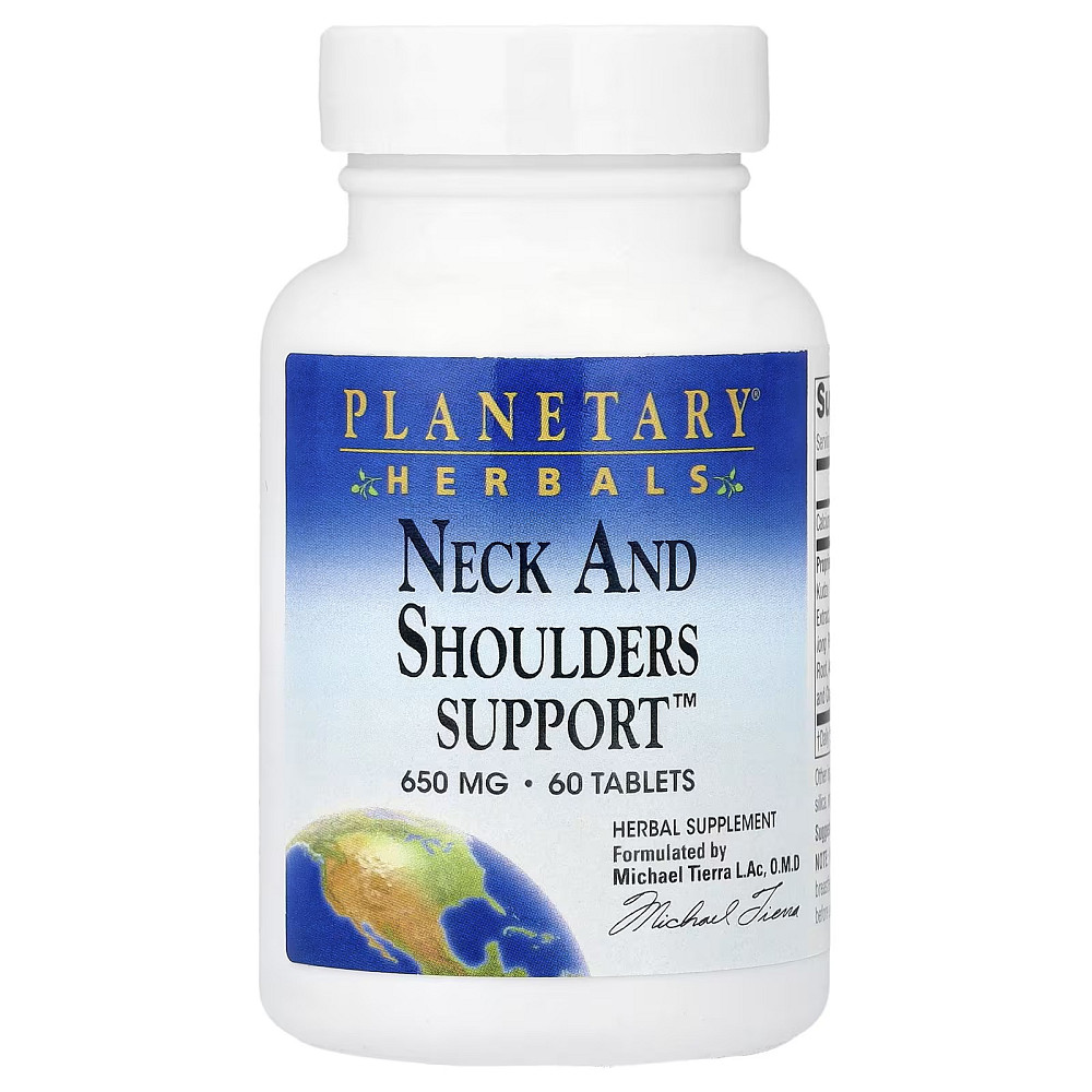 Для поддержания мышц шеи и плечевого пояса Planetary Herbals Neck And Shoulders Support™, 60 Tablets Луцк - изображение 3