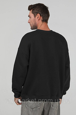 Світшот оверсайз утеплений RAY OVERSIZE чоловічий чорний (U0304M-Black) 2XL-3XL Київ - фото 3