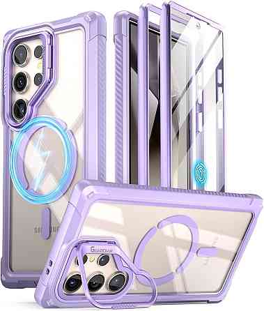 Чохол Poetic Guardian для Samsung Galaxy S24 Ultra 6.8" Purple/Clear захисний протиударний з підставкою камери та захисним склом, Київ
