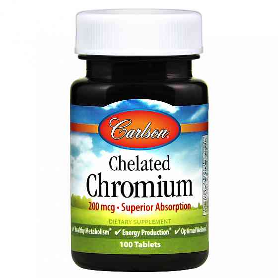 Хром хелат Carlson Chelated Chromium 200 mcg 100 Tablets Луцк