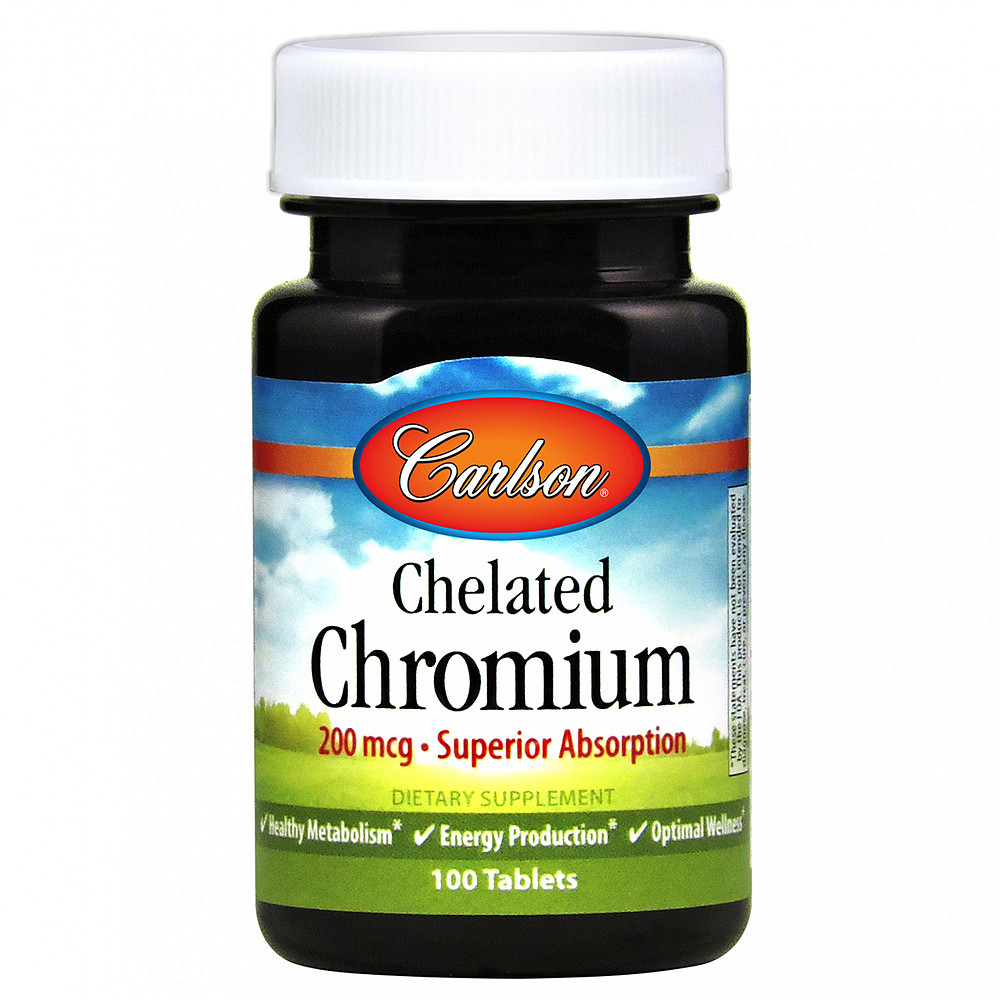 Хром хелат Carlson Chelated Chromium 200 mcg 100 Tablets Луцьк - фото 1