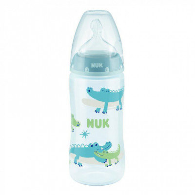 Пляшечка для годування Nuk First Choice Plus Крокодили 300 мл Синя (3952397) Вінниця - фото 1