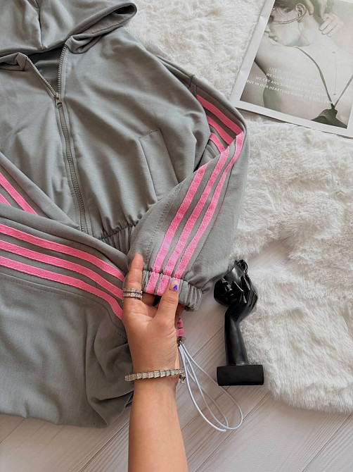 Женский стильный повседневный костюм двойка качественная двунить Серый, 42/44 Одесса - изображение 7