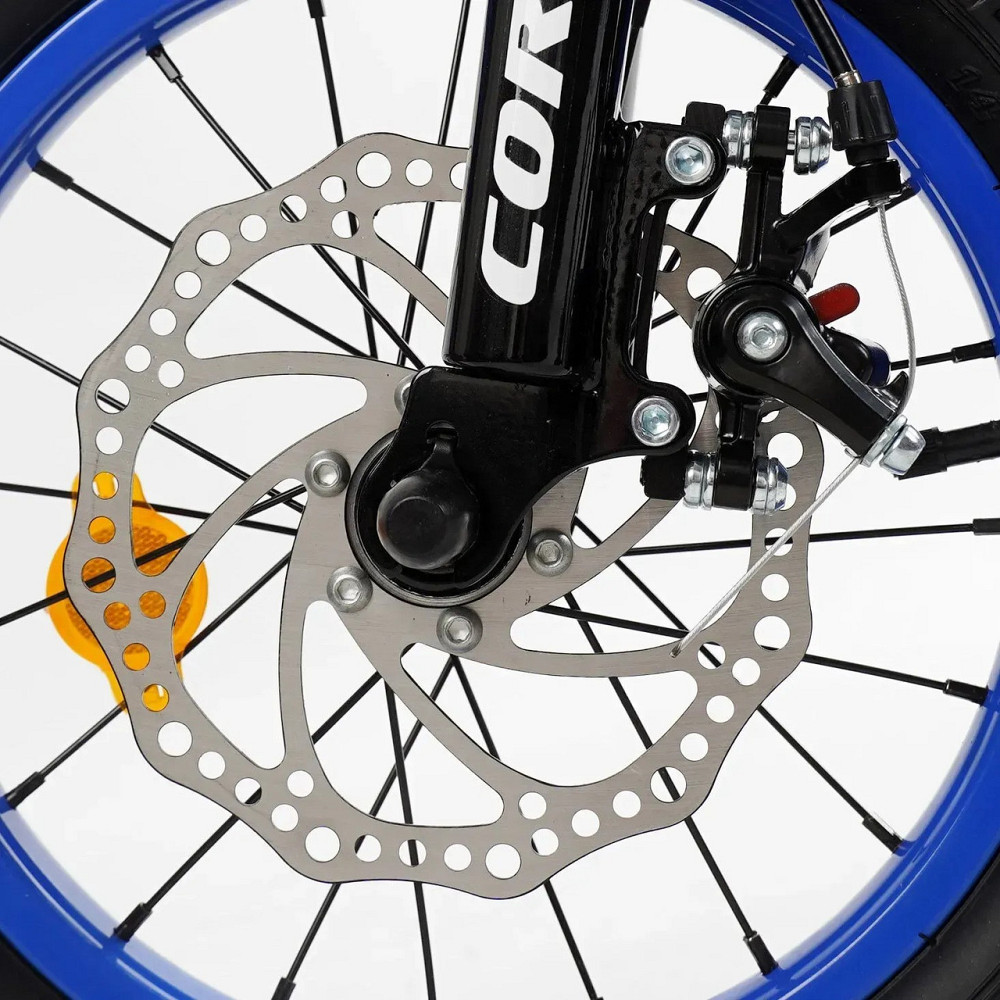 Велосипед Corso Falcon двоколісний 14 дюймів із додатковими колесами Синій (FL-14941) Чернігів - фото 4