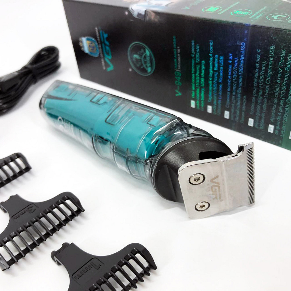 Машинка для стрижки волосся і потилиці, Професійна акумуляторна машинка для стрижки JX-45 Львів - фото 18