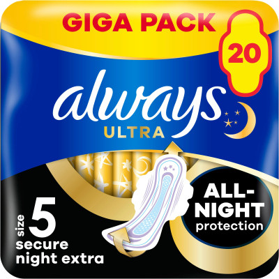 Гигиенические прокладки Always Ultra Secure Night Extra Размер 5 20 шт. (8006540903766) Винница - изображение 1