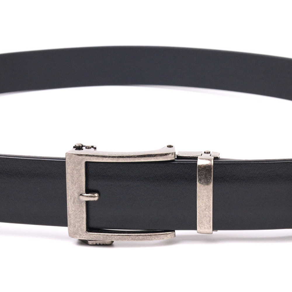 Мужской ремень с интересной автоматической пряжкой Vintage 20379 Черный Киев - изображение 2