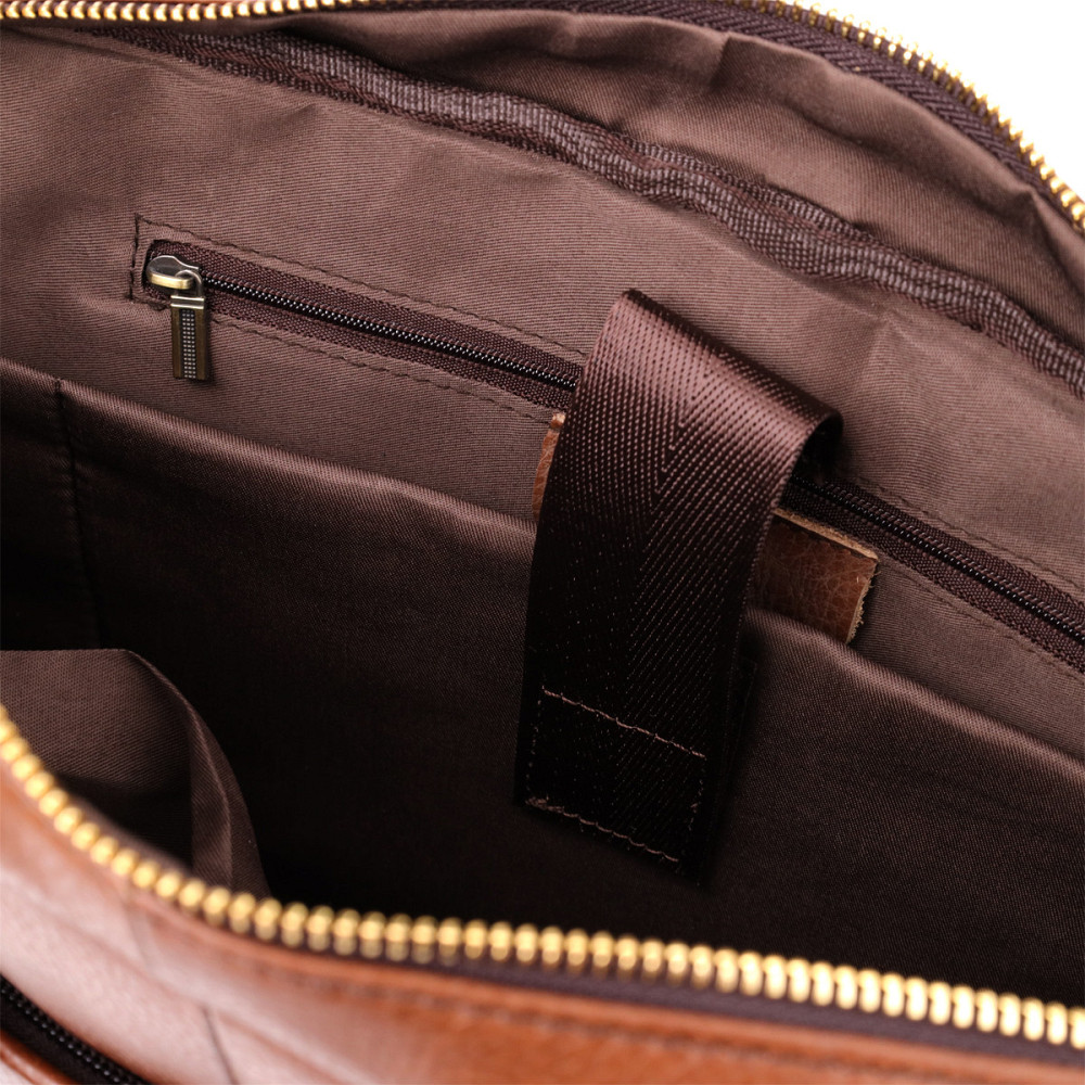 Чоловічий діловий портфель з натуральної шкіри Vintage 23038 Коричневий Київ - фото 1