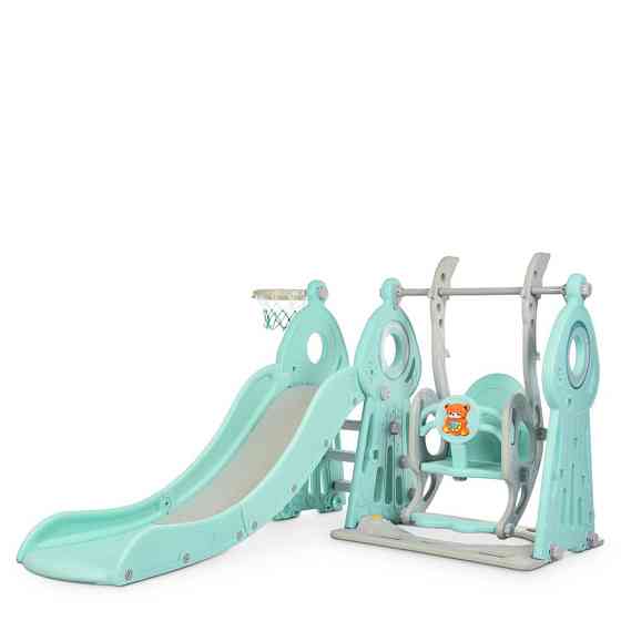 Дитяча гірка-гойдалка WM19011-5 кільце баскетбольне Вінниця