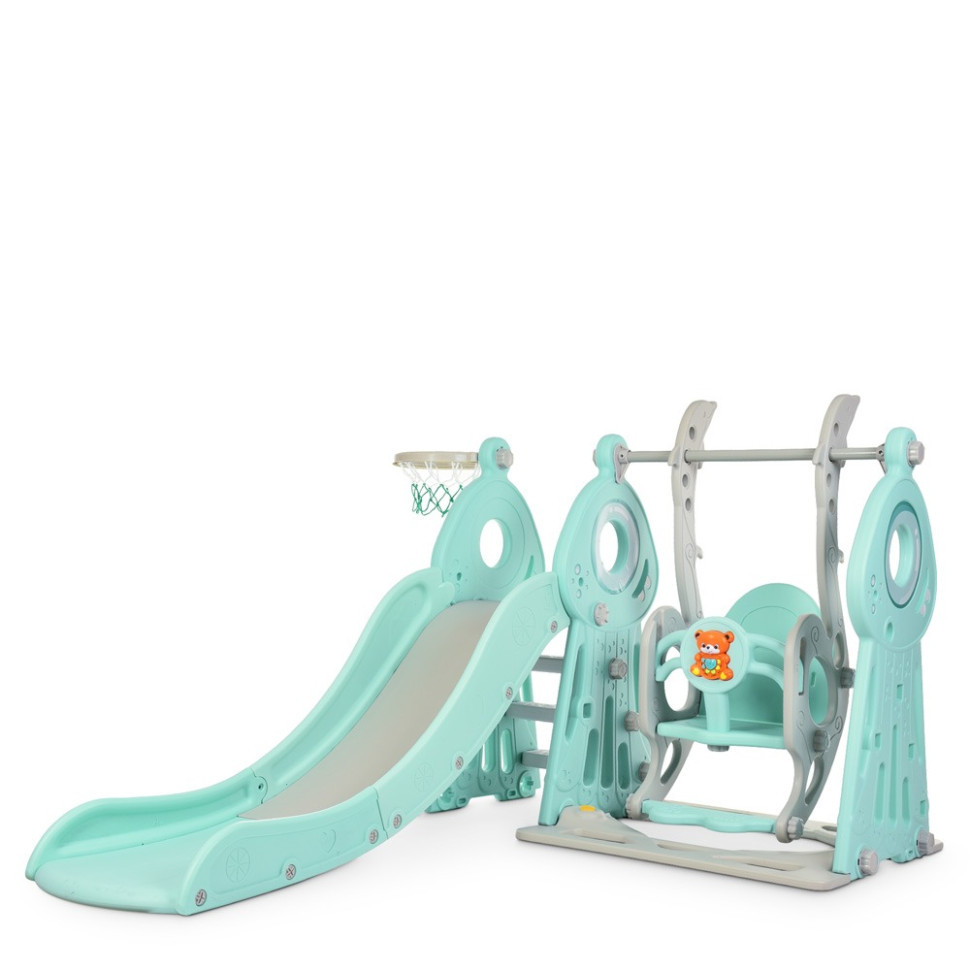 Дитяча гірка-гойдалка WM19011-5 кільце баскетбольне Вінниця - фото 1