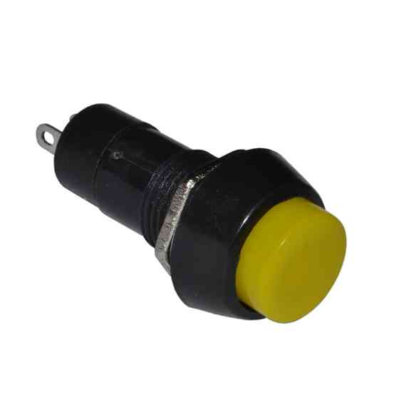 Кнопка кругла без фіксації ON-OFF жовта 12V Харків