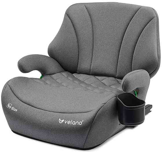 Бустер VELANO Gravo i-Size 125–150 см, ISOFIX + підстаканник, grey Київ