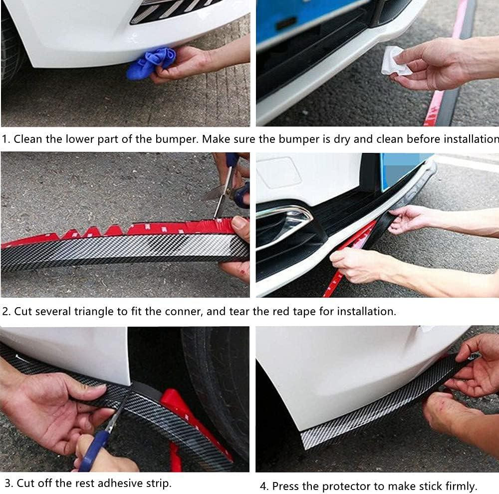 Гумовий спойлер BoYeeBo на бампер 2,5 м (вуглецеве волокно чорний) 250 x 5.5 см (Д x Ш) Дніпро - фото 5