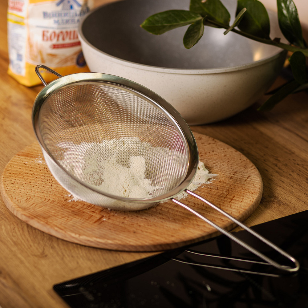 Дуршлаг с ручкой 20 см из нержавеющей стали Киев - изображение 5