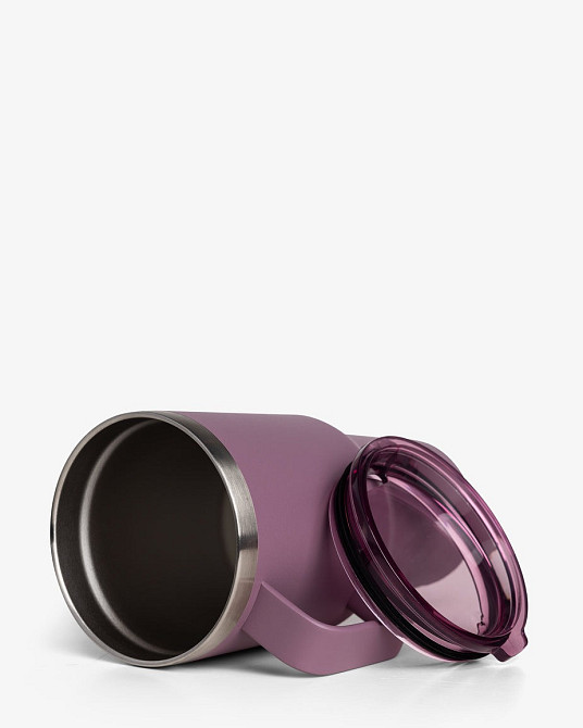 Термостакан (ізольована чашка) Bohtal з ручкою з нержавіючої сталі Tumbler Plum 900 ml Кам'янське - фото 3