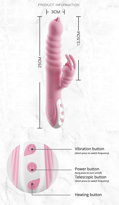 Вібратор - Hannah USB Pink Sex Aura Київ - фото 2