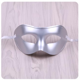 Маска венеціанська чоловіча срібляста Київ - фото 1