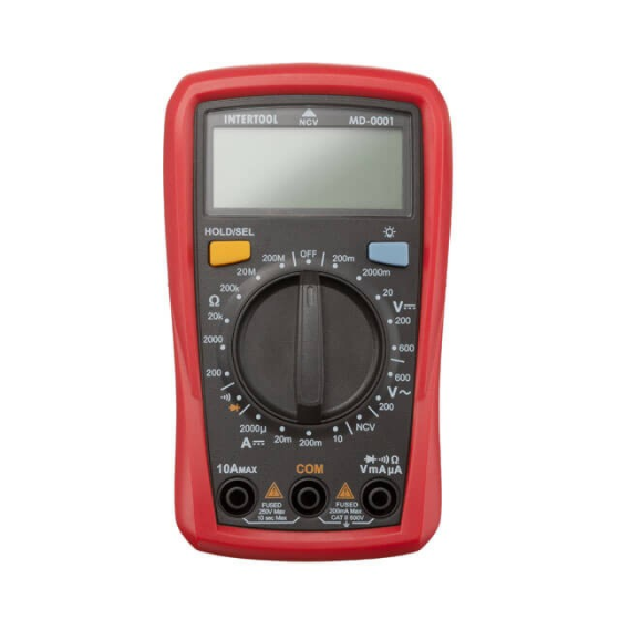 Мультиметр цифровий CAT II - 300 В / CAT I - 600 В INTERTOOL MD-0001 Київ