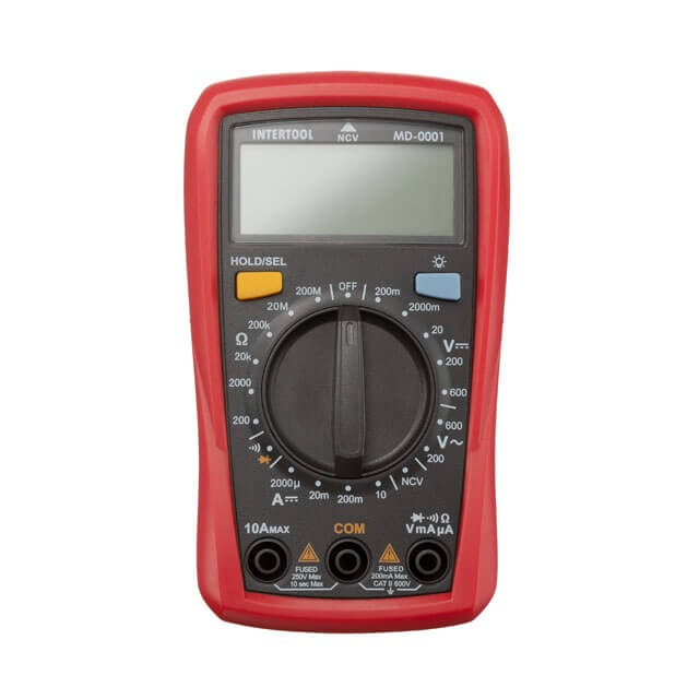 Мультиметр цифровий CAT II - 300 В / CAT I - 600 В INTERTOOL MD-0001 Київ - фото 4