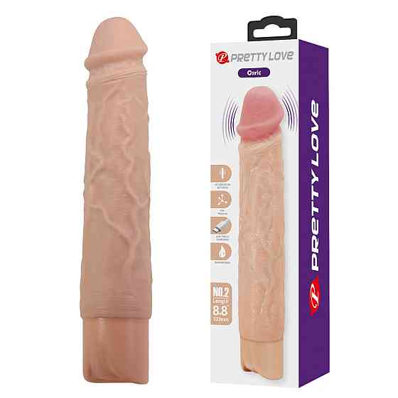 Реалістичний вібратор - Pretty Love Osric Realistic Vibrating Dildo Flesh Sex Aura Київ