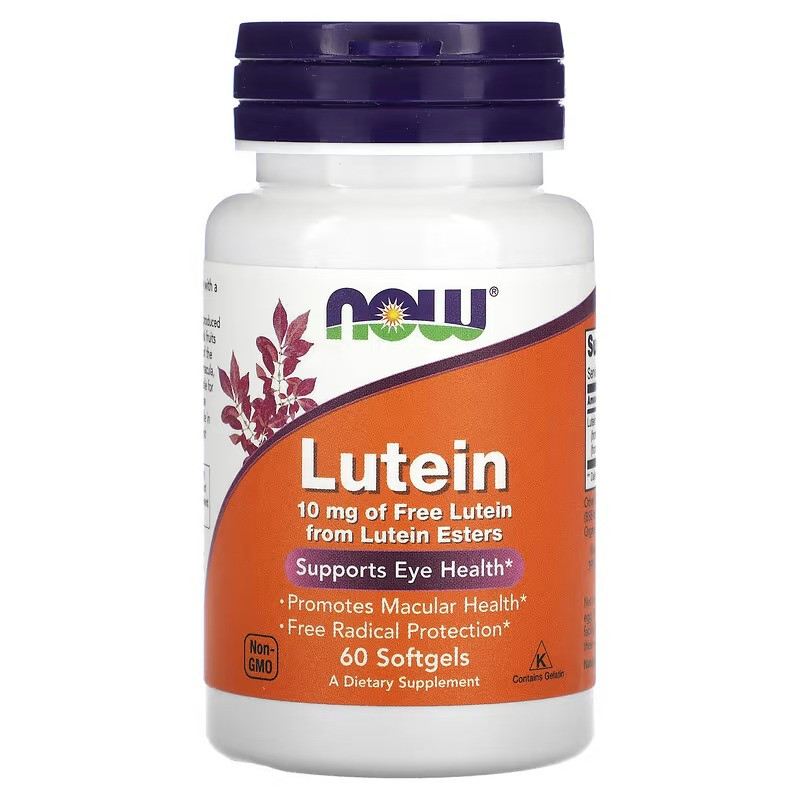 Лютеин NOW Lutein, 10 mg, 60 Softgels Луцк - изображение 1
