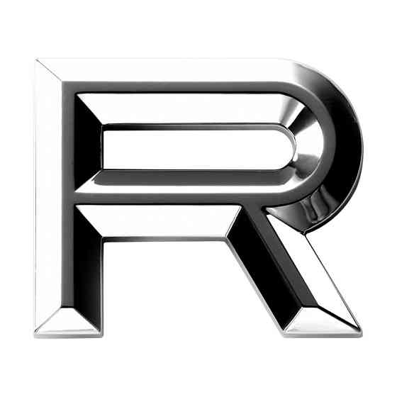 Наклейка 3 см (грань) Буква R Київ