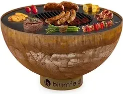 Гриль Blumfeldt Savage Misa Paleniskowa Z Grillem Ø: 60,5 Cm Stal Osłona Pogodowa Kolor Rdzy Киев