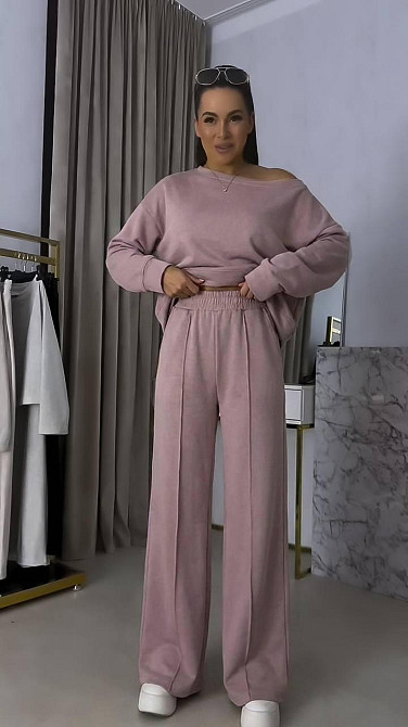 Женский прогулочный костюм двойка: кофта и штаны двунить Мокко, 42/46 Одесса - изображение 1