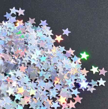 Конфетти Звездочки для праздника жесткий 15 г 5 мм перламутровый Киев