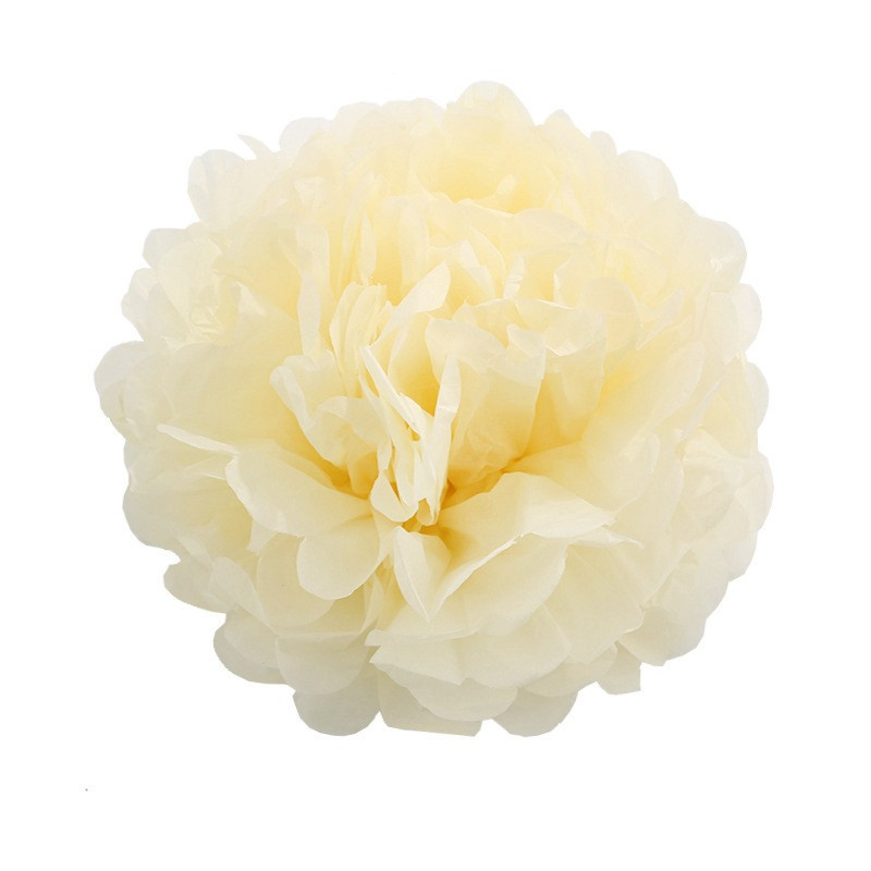 Помпон бумажный для праздника 15 см айвори Киев - изображение 1