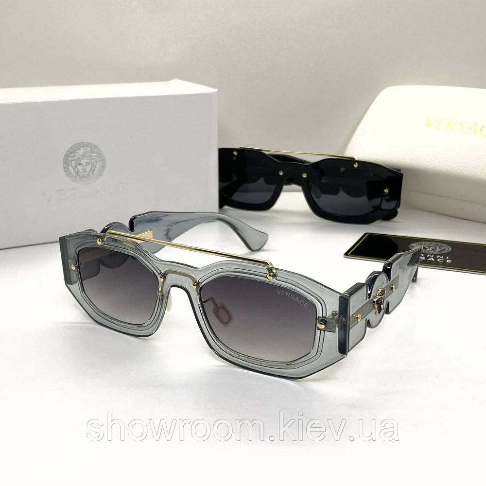Жіночі стильні сонцезахисні окуляри VE (012) сірі Київ - фото 1