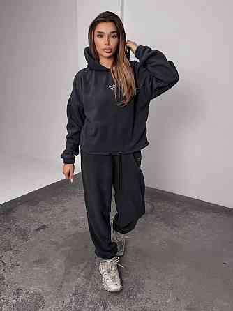 Женский теплый костюм, из флис полара L-XL, Графит Одесса