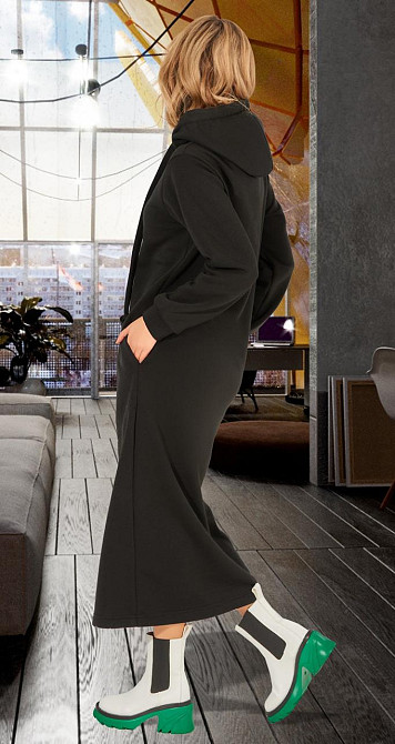 Тёплое длинное платье с начёсом (42-44) Киев - изображение 4