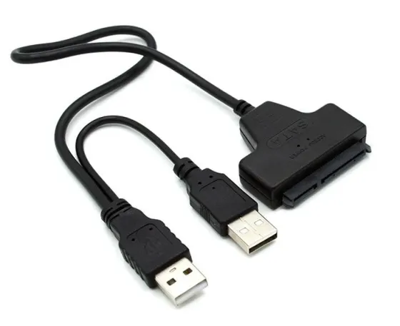 Переходник SATA 2.0 для подключения жесткого диска (2 штекера USB - штекер SATA) Полтава