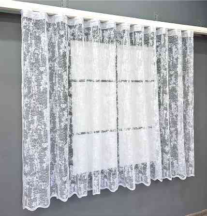 Короткая тюль, высота 1,5 м., жаккард 