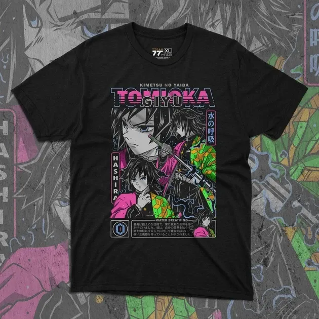 Футболка для подростка мальчика с принтом Клинок, рассекающий демонов Гію Томіока 4 Размер 160 Anime10965 Днепр - изображение 1