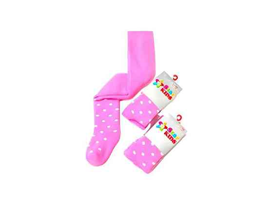 Колготы детские махра SK110 Горошек (розовый) р.104-110 ТМ Star Kids Киев