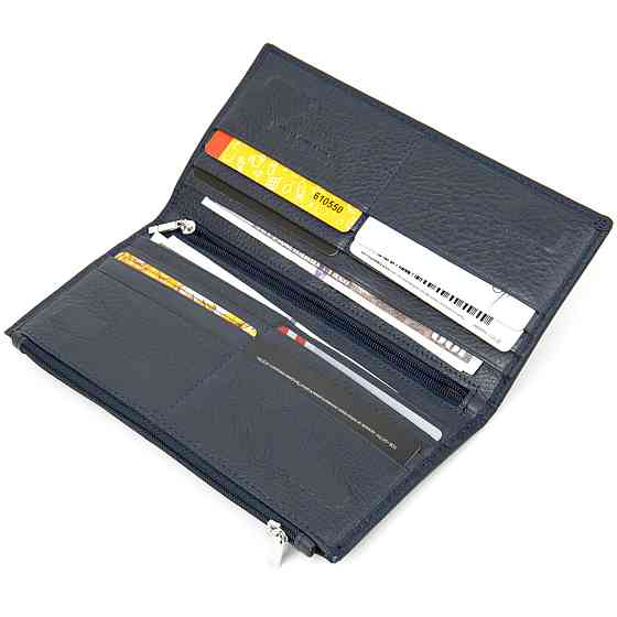 Стильный женский кожаный кошелек ST Leather 19382 Темно-синий Киев