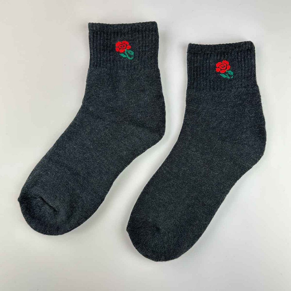 Теплі шкарпетки жіночі класичні однотонні Квітка GM Textile Високі 36-41 Чорний Суми - фото 1