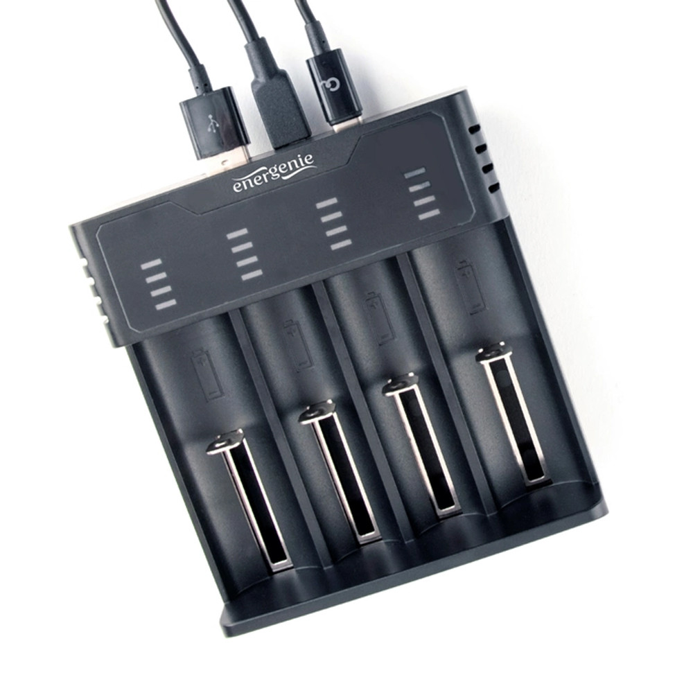 Зарядний пристрій EnerGenie BC-USB-02 для акумуляторів Ni-MH + Li-ion Київ - фото 2