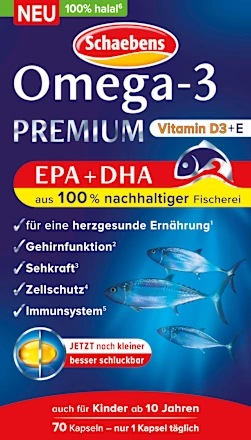 Schaebens Omega-3 Premium Fischöl Kapseln 70 St Капсулы с рыбьим жиром премиум-класса Омега-3 Киев